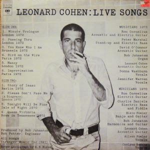 Leonard Cohen : Live Songs