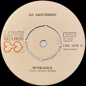 Bo Andersson : Syyslaulu / Kaksin
